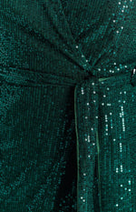 Avenue Sequin Mini Dress Emerald Image
