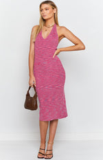 Bailee Spacedye Midi Dress Pink Image