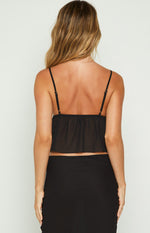Bree Black Chiffon Camisole Image