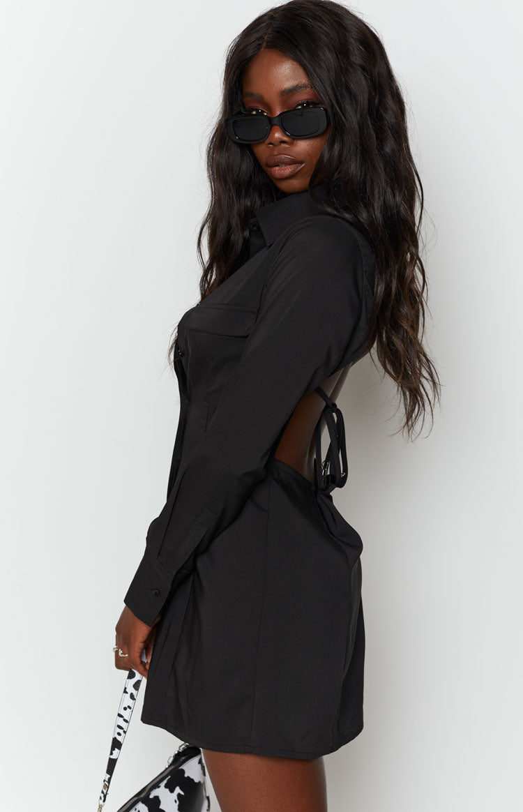 Broken Heart Shirt Dress Black Image