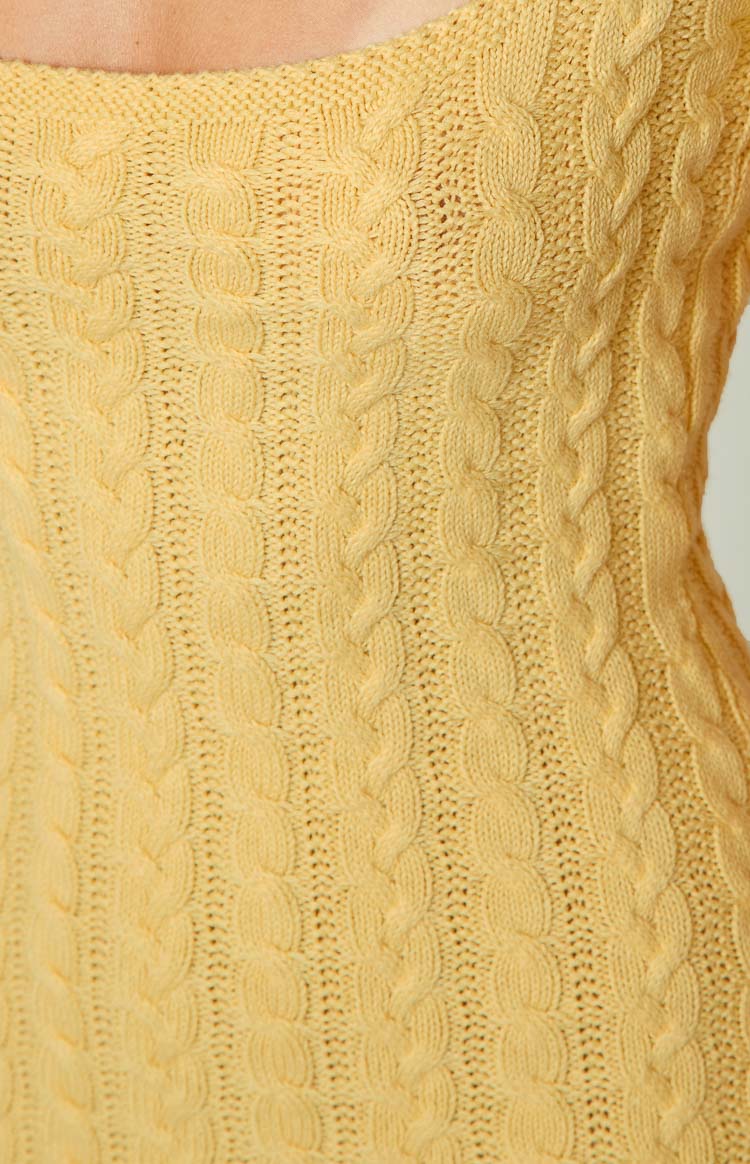 Cable Yellow Mini Dress Image