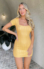 Cable Yellow Mini Dress Image