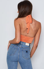 Castel Orange Halter Top Image