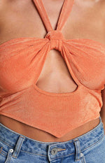 Castel Orange Halter Top Image