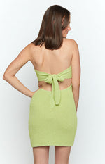 Ciela Lime Knit Mini Dress Image