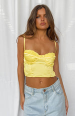 Claire Yellow Crop Top Image