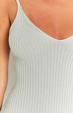 Codie Grey Rib Knit Midi Dress Image