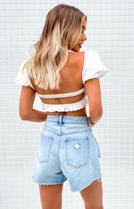 Crave You White Crop Top Image