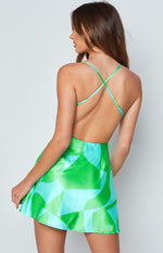 Dark Side Green Mini Dress Image