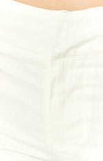 Delaney White Linen Blend Pants Image
