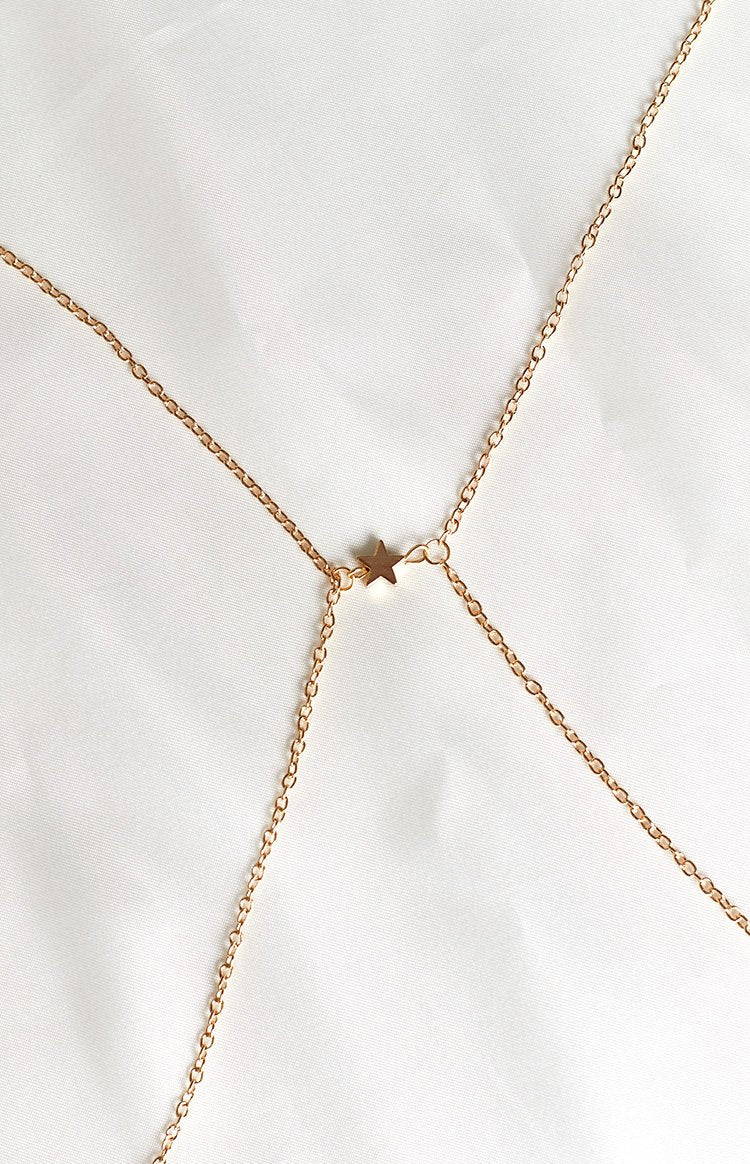 Eclat Star Shimmer Body Chain Gold Star Image