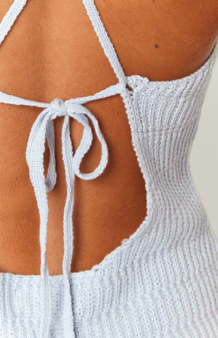 Ember Blue Crochet Mini Dress Image