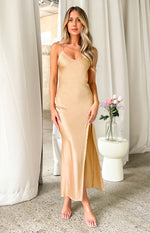 Eternal Champagne Formal Maxi Dress Image