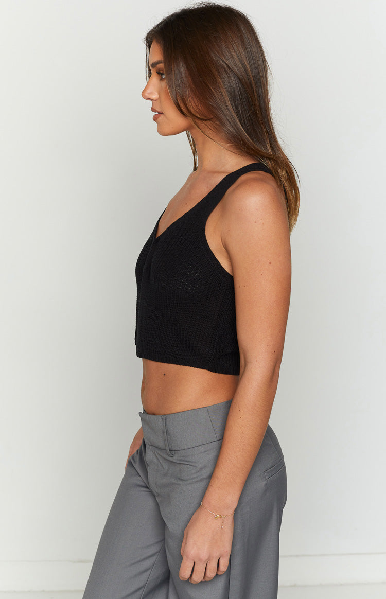 Ferrerah Black Ribbed Vest Image
