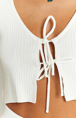 Fleur White Tie Top Image