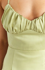 Fleurette Light Green Mini Dress Image
