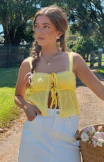 Frankie Yellow Crop Top Image