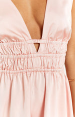 Genovia Pink Matte Satin Mini Dress Image