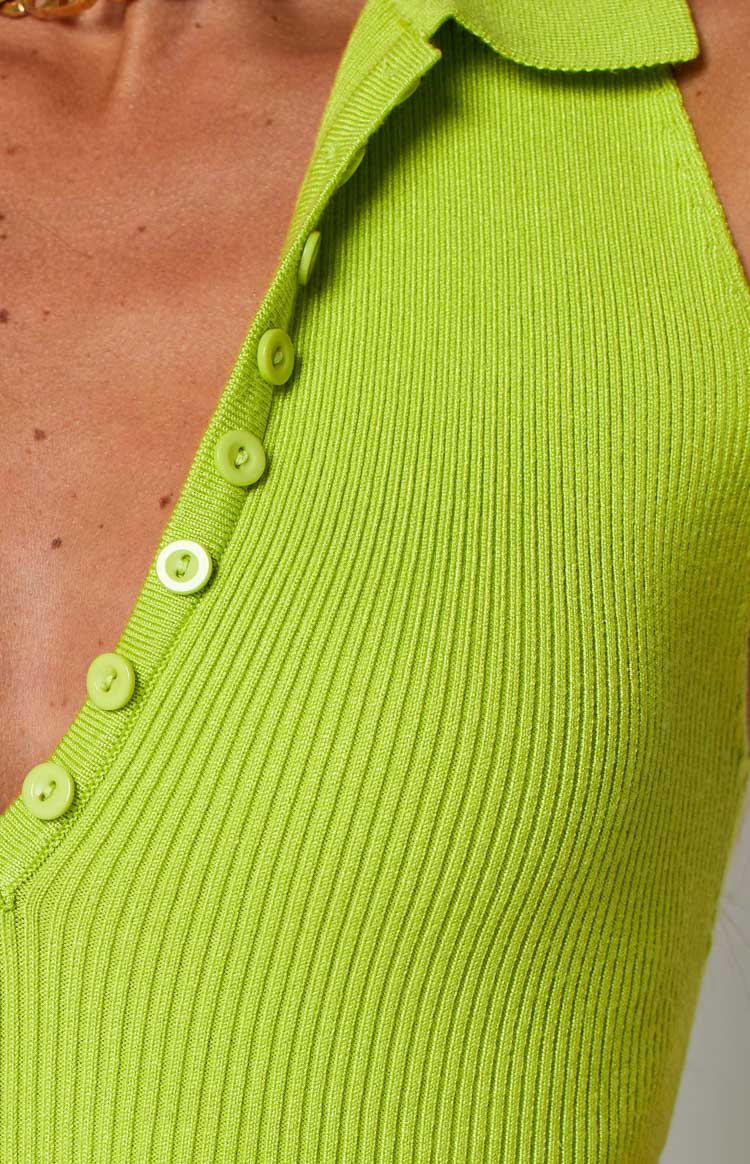 Hazel Collared Mini Dress Green Image