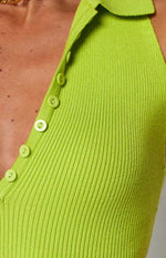 Hazel Collared Mini Dress Green Image
