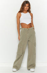 Helley Khaki Cargo Pants Image