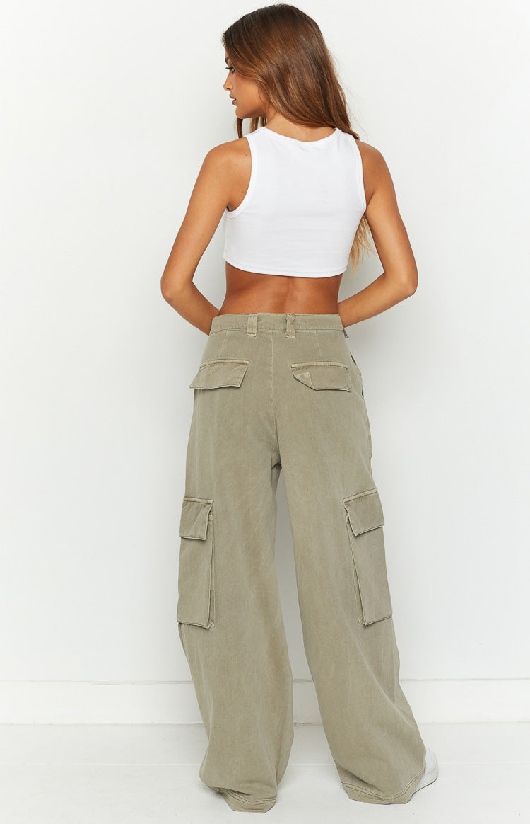 Helley Khaki Cargo Pants Image