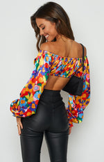 Houston Crop Top Multi Floral Image