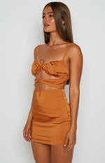 Hyacinth Tie Mini Dress Orange Image