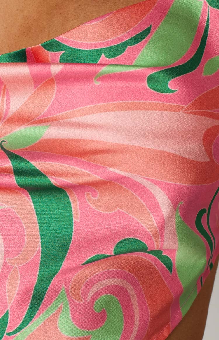 Ingrid Red Print Halter Top Image