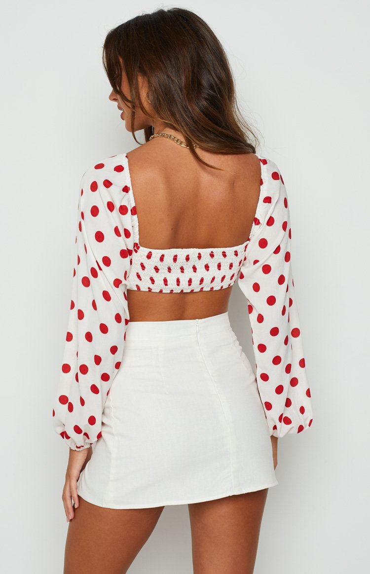 Isabelle Long Sleeve Top Red Spot Image