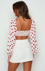 Isabelle Long Sleeve Top Red Spot Image