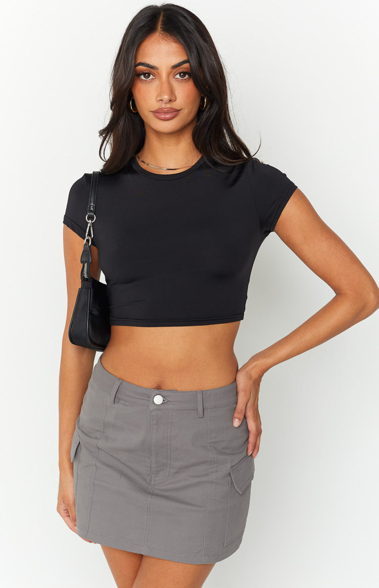 Kacie Grey Cargo Mini Skirt Image