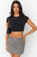 Kacie Grey Cargo Mini Skirt Image