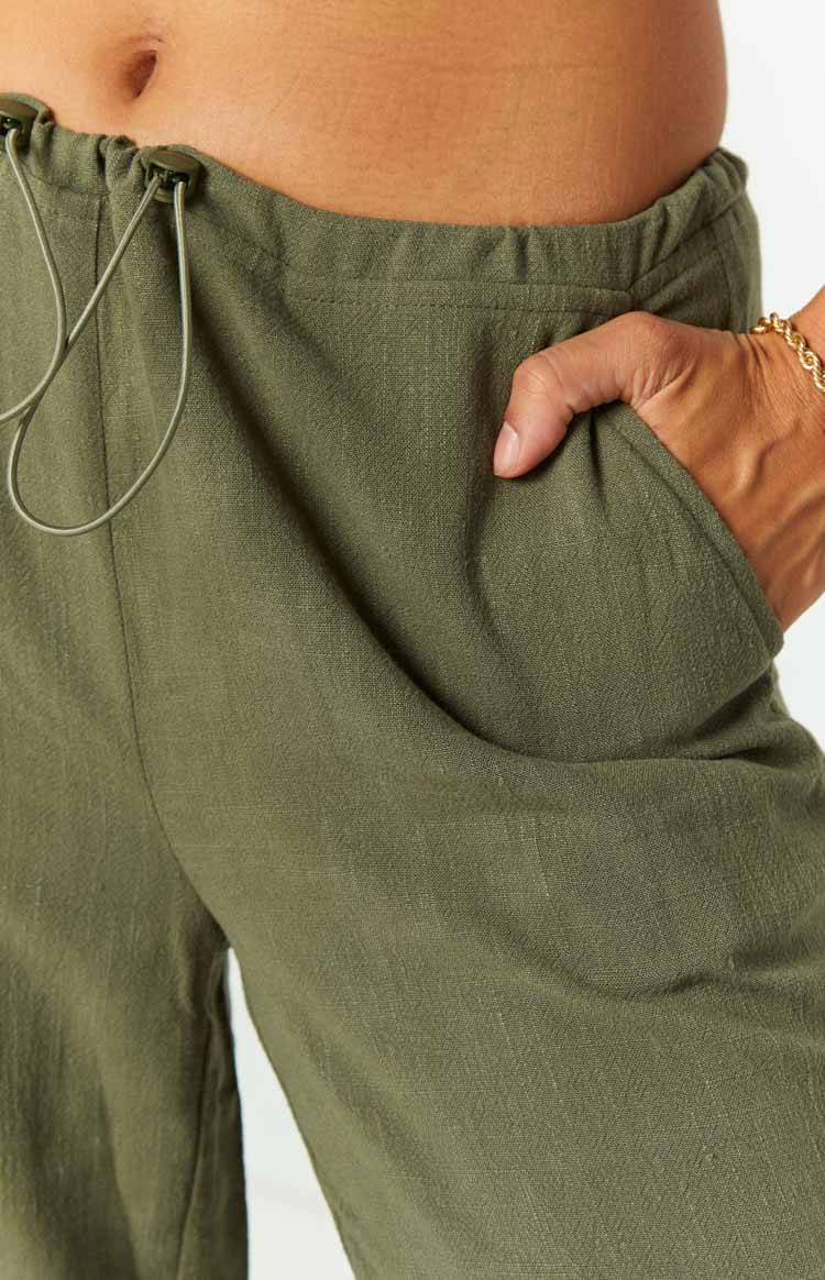Kady Khaki Soft Cargo Pants Image