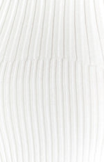 Kezia White High Neck Knit Top Image