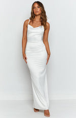 Kissing You Maxi Formal Dress Cream Image