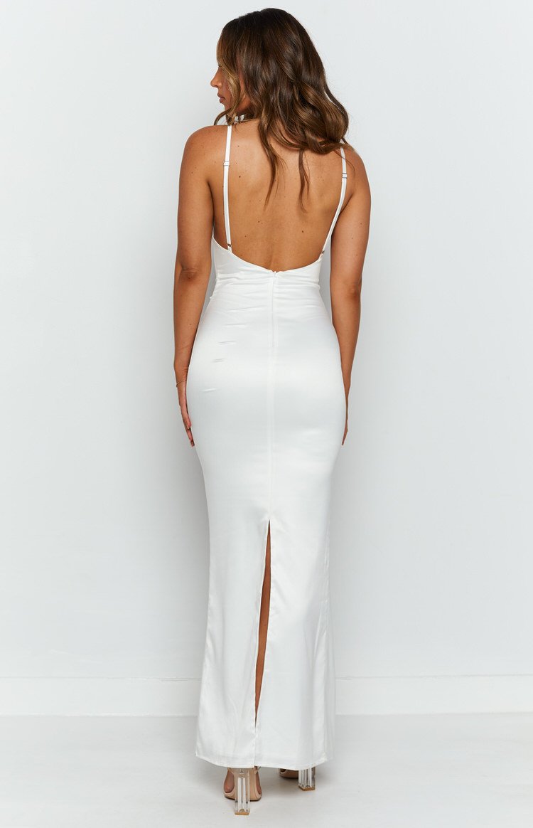 Kissing You Maxi Formal Dress Cream Image