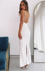 Kissing You Maxi Formal Dress Cream Image