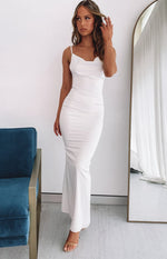 Kissing You Maxi Formal Dress Cream Image