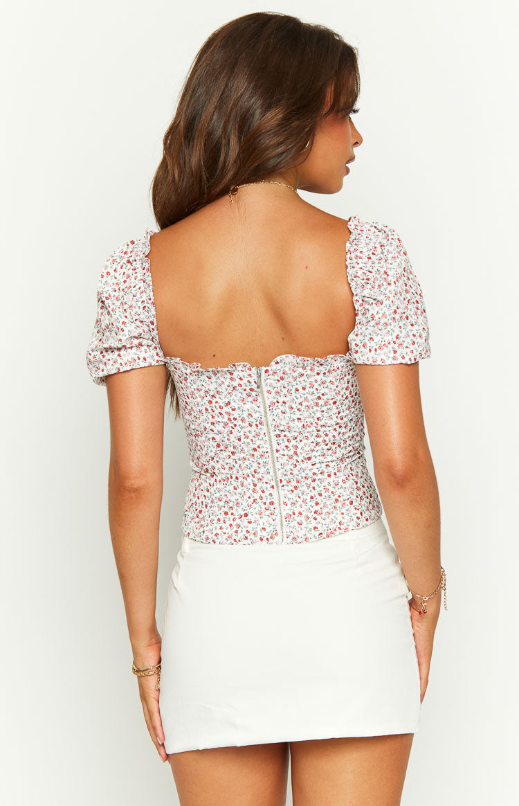 Kyla Floral Puff Sleeve Top Image