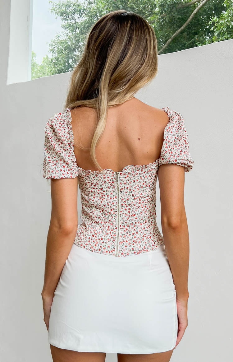 Kyla Floral Puff Sleeve Top Image