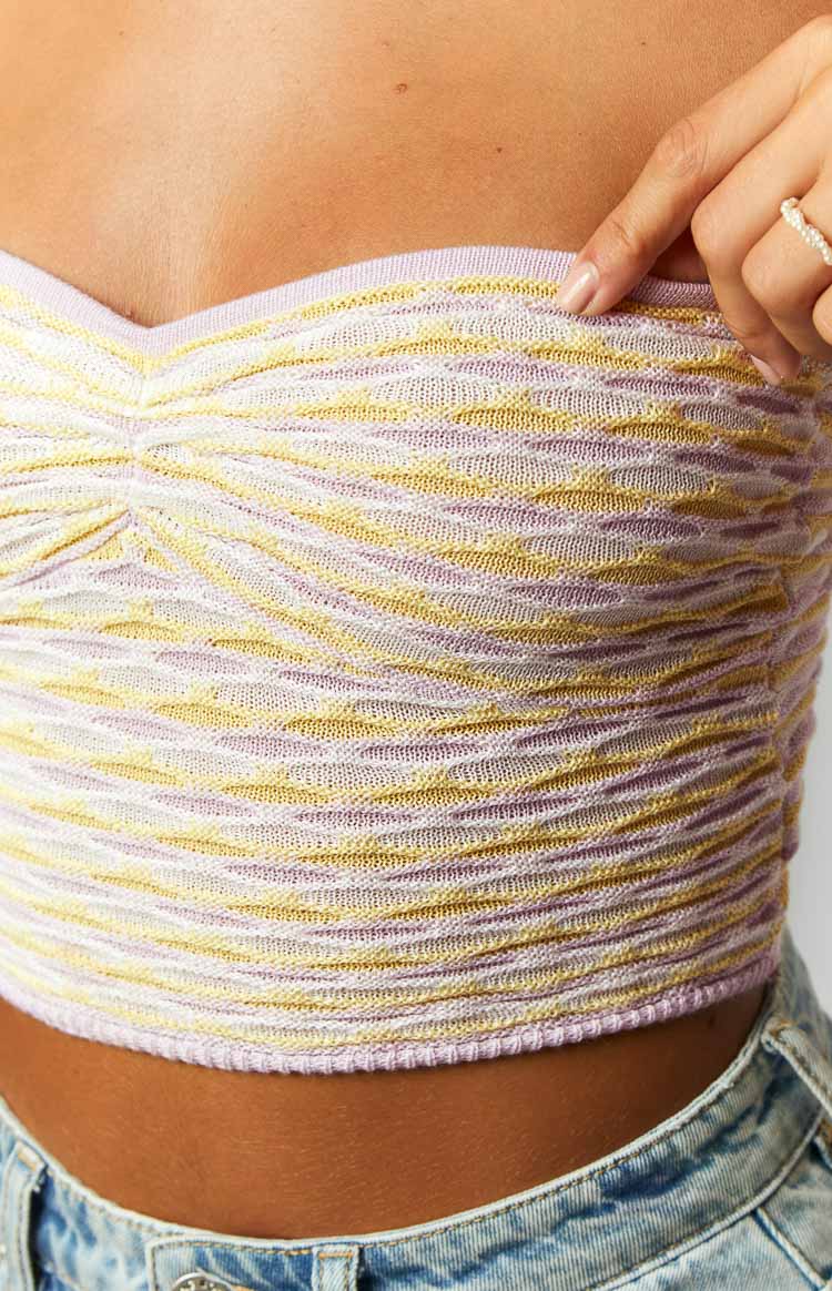 Laylah Multi Knit Tube Crop Top Image