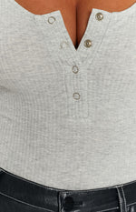 Lunar Grey Long Sleeve Bodysuit Image