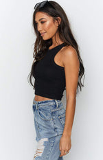 Naomi Ribbed Tank Black Image
