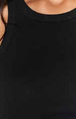 Naomi Ribbed Tank Black Image
