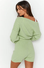 Nivara Green Knitted Shorts Image
