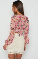 Olympia Cream Crochet Mini Skirt Image