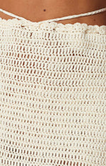 Olympia Cream Crochet Mini Skirt Image