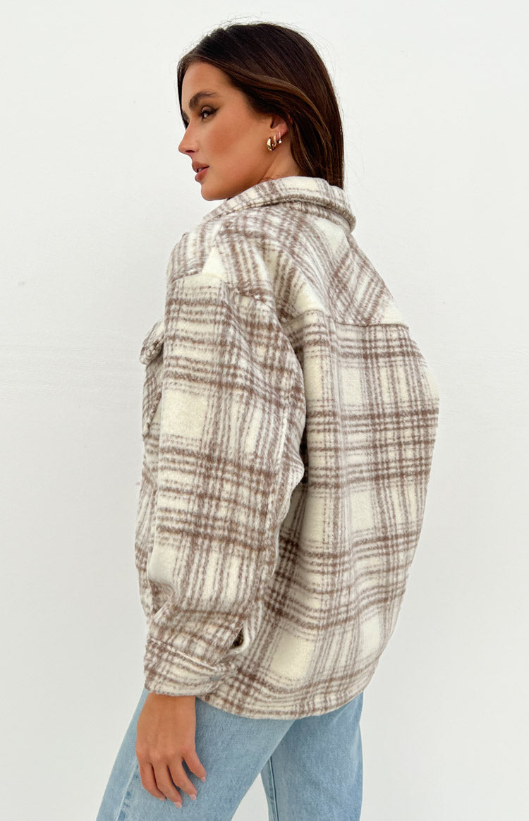 Orson Fleece Cream Check Jacket Image