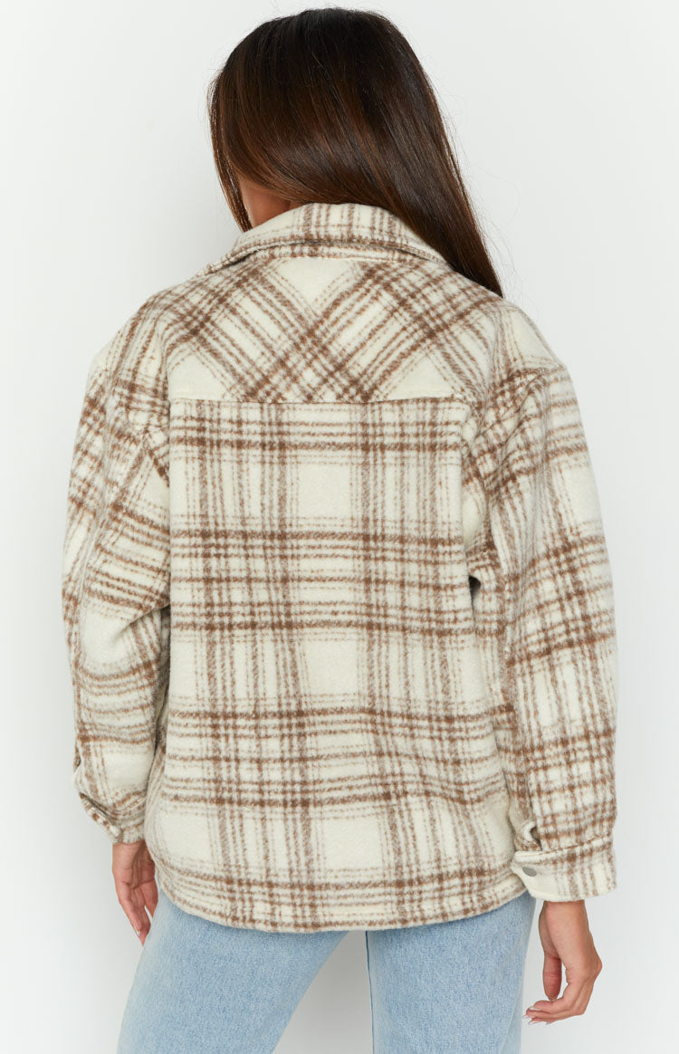 Orson Fleece Cream Check Jacket Image